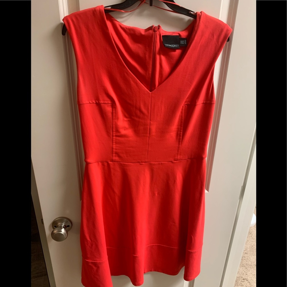 Cynthia Rowley Coral fit & flare dress